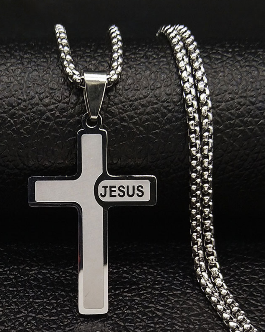 Chaîne en Acier inoxydable pendentif Croix akwaba shop