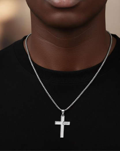 Chaîne en Acier inoxydable pendentif Croix akwaba shop