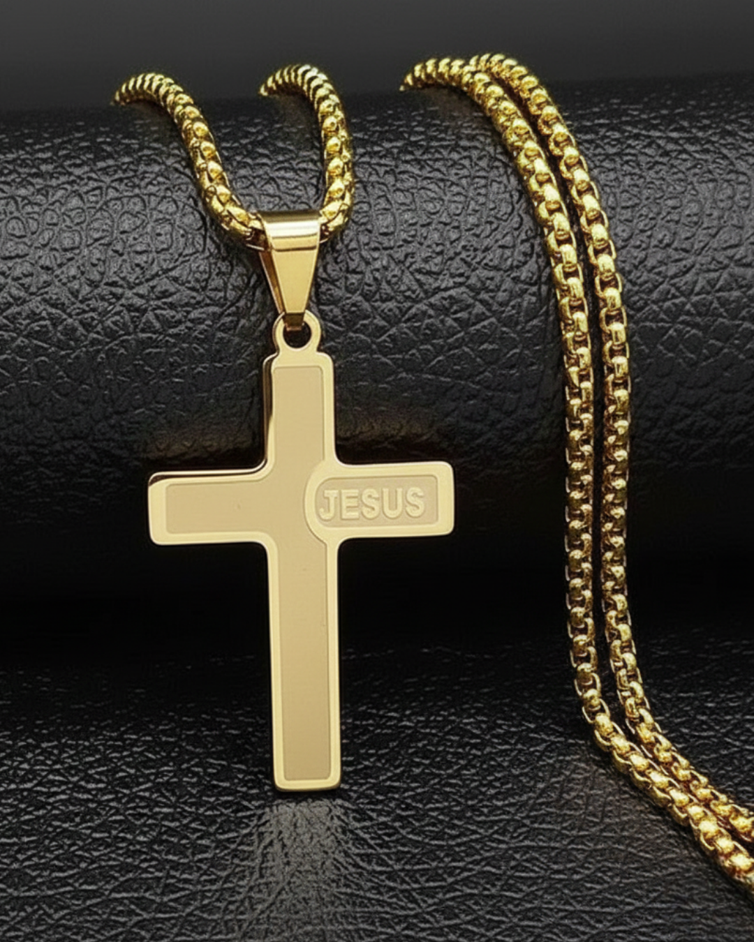 Chaîne en Acier inoxydable pendentif Croix akwaba shop