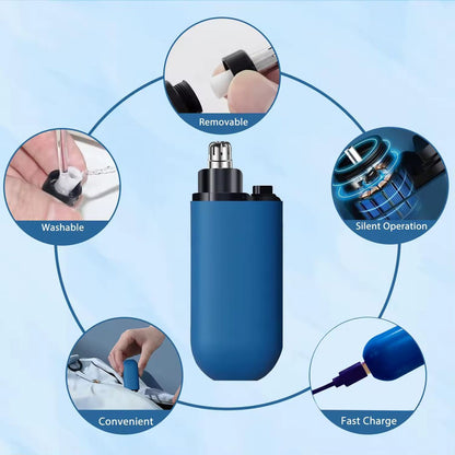 Tondeuse électrique pour le nez, les oreilles et les sourcils, outil de nettoyage électrique pour le rasage, portable et silencieux